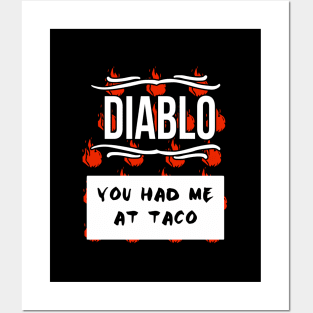 Hot Sauces Halloween Diablo Sauce You Had Me At Taco Posters and Art